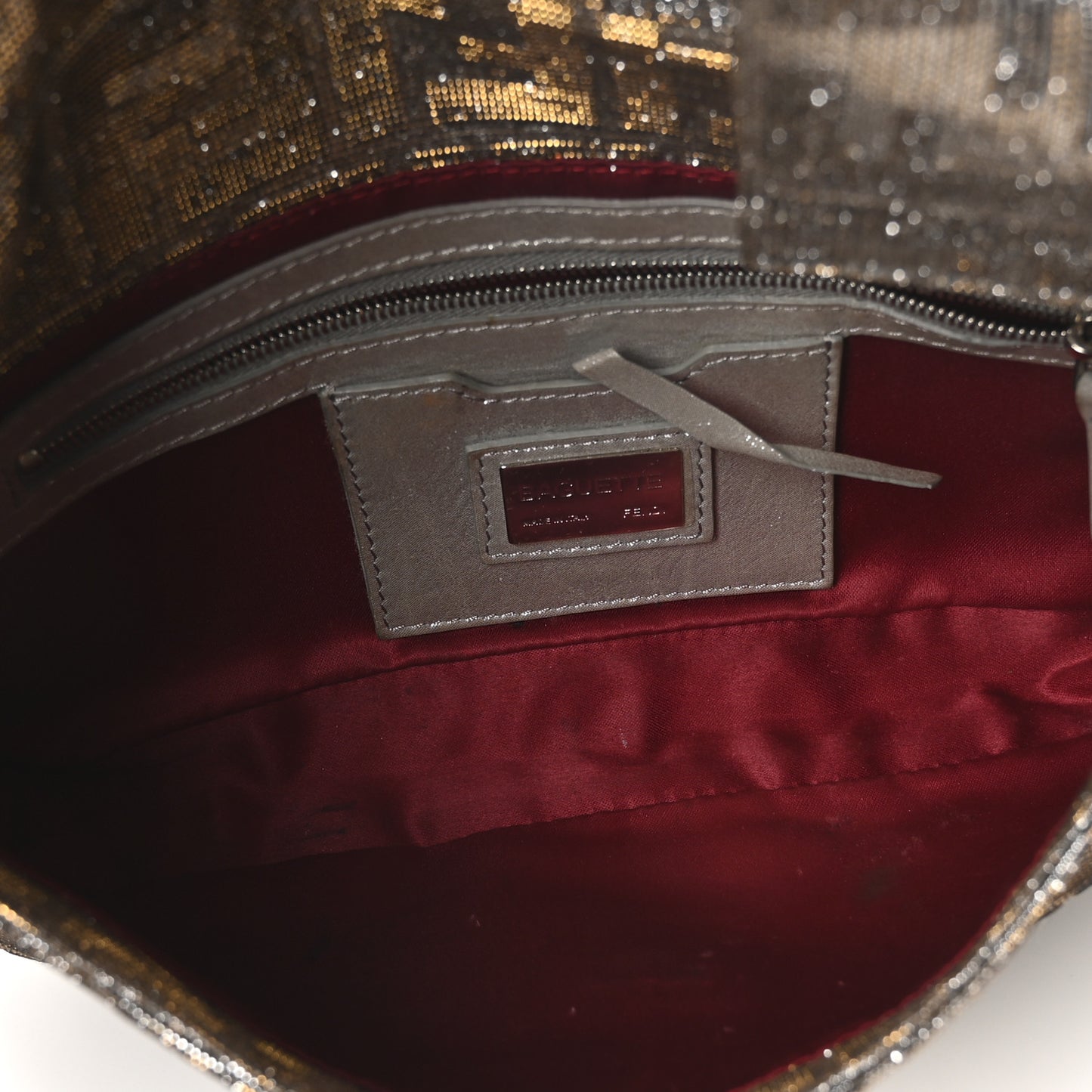 Metallic Lurex Zucca Vitello Baguette Oro Argento