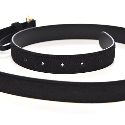 Gucci Suede Icaro G Cube 25mm Belt 95 38 Black 5 of 6