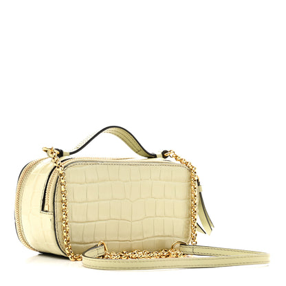Chloe Calfskin Crocodile Embossed Mini C Vanity Bag Light Eucalyptus 3 of 9