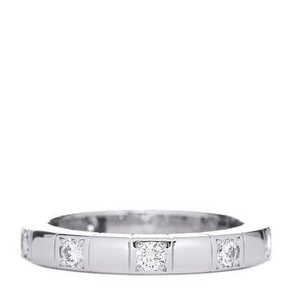 Cartier 18K White Gold Diamond Half Lanieres Ring 48 4.5 1 of 4