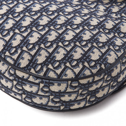 Christian Dior Oblique Mens Maxi Saddle Bag Blue 5 of 10