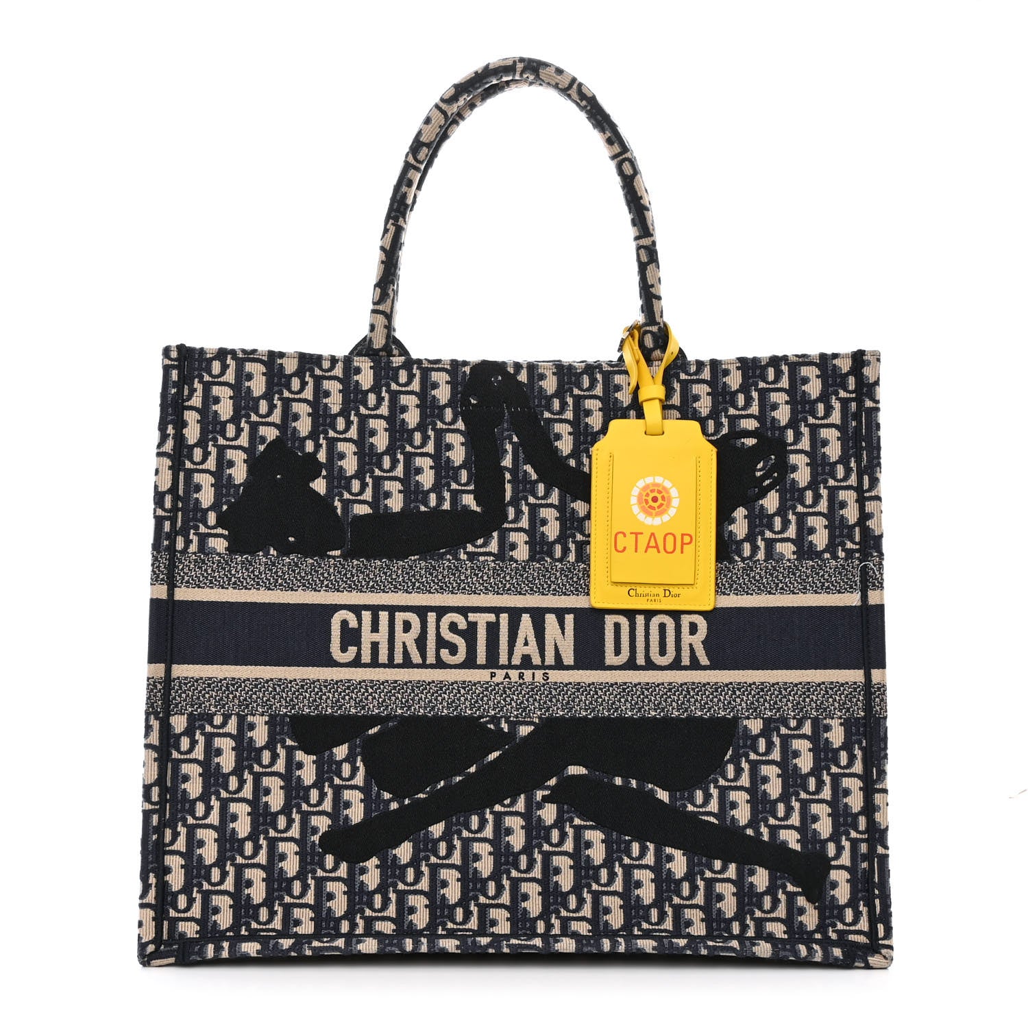 Christian Dior X THEBE MAGUGU Oblique Large Book Tote Blue Multicolor 1 of 11