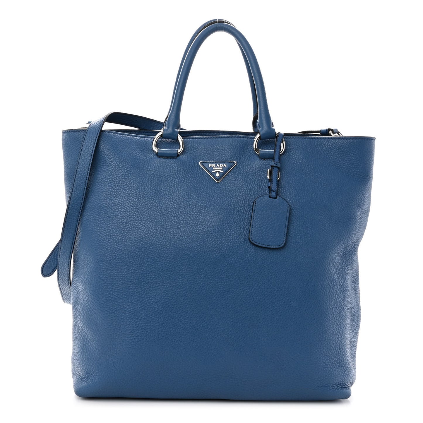 Vitello Daino Shopping Tote Cobalto