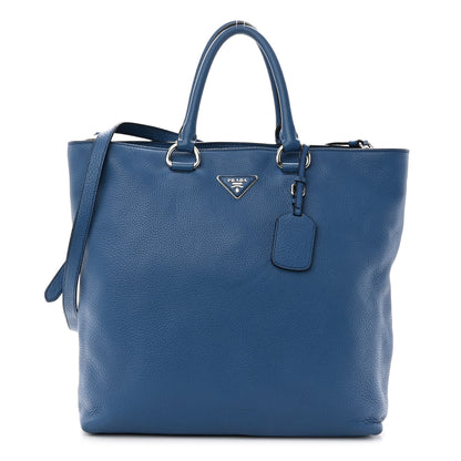 Prada Vitello Daino Shopping Tote Cobalto 1 of 8