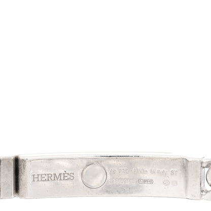 Hermes Sterling Silver TPM Kelly Gourmette Bracelet ST 3 of 4