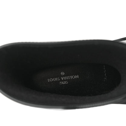 Louis Vuitton Rubber Embossed Monogram Drops Flat Half Boots 39 Black 8 of 8