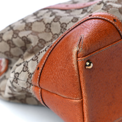Gucci Monogram Horsebit Large Glam Shoulder Bag Brown 9 of 14