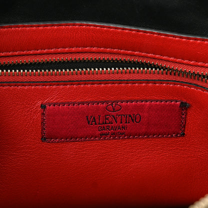 Valentino Garavani Lambskin Rockstud Spike Duffle Bag Black 6 of 11