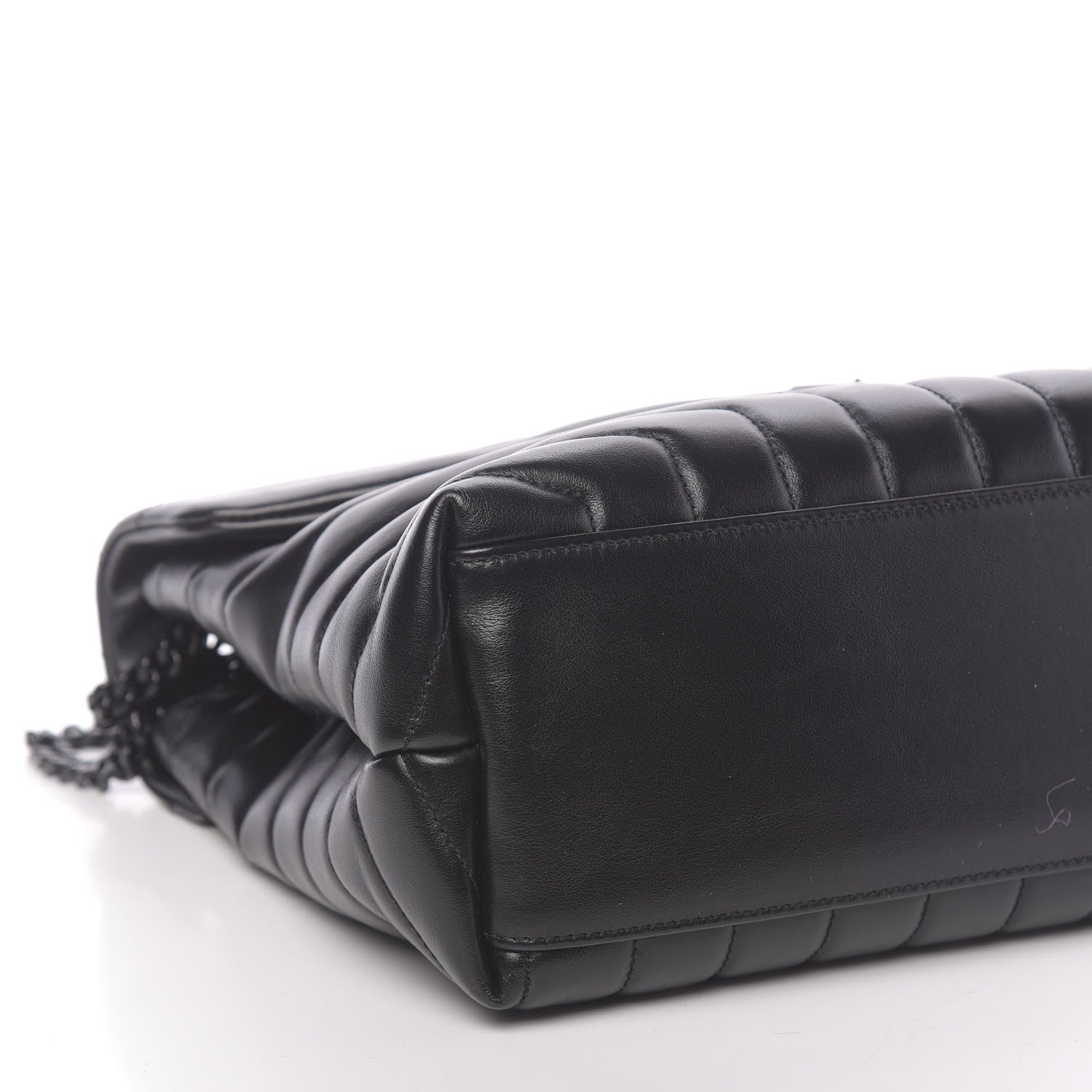 Saint Laurent Calfskin Y Quilted Monogram Medium Loulou Chain Satchel Black 7 of 9
