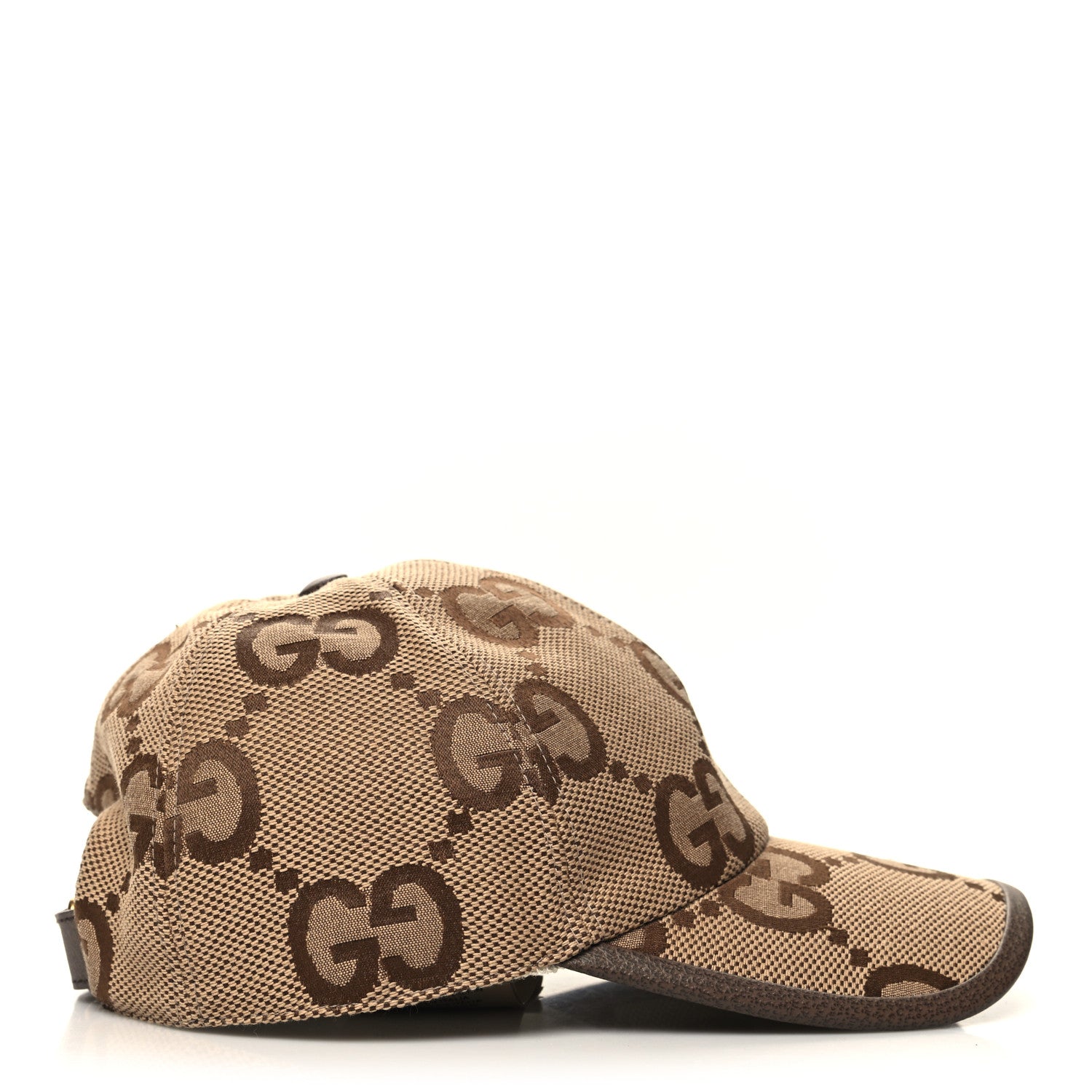 Gucci Monogram Jumbo GG Baseball Hat L 58 Camel Ebony 4 of 10