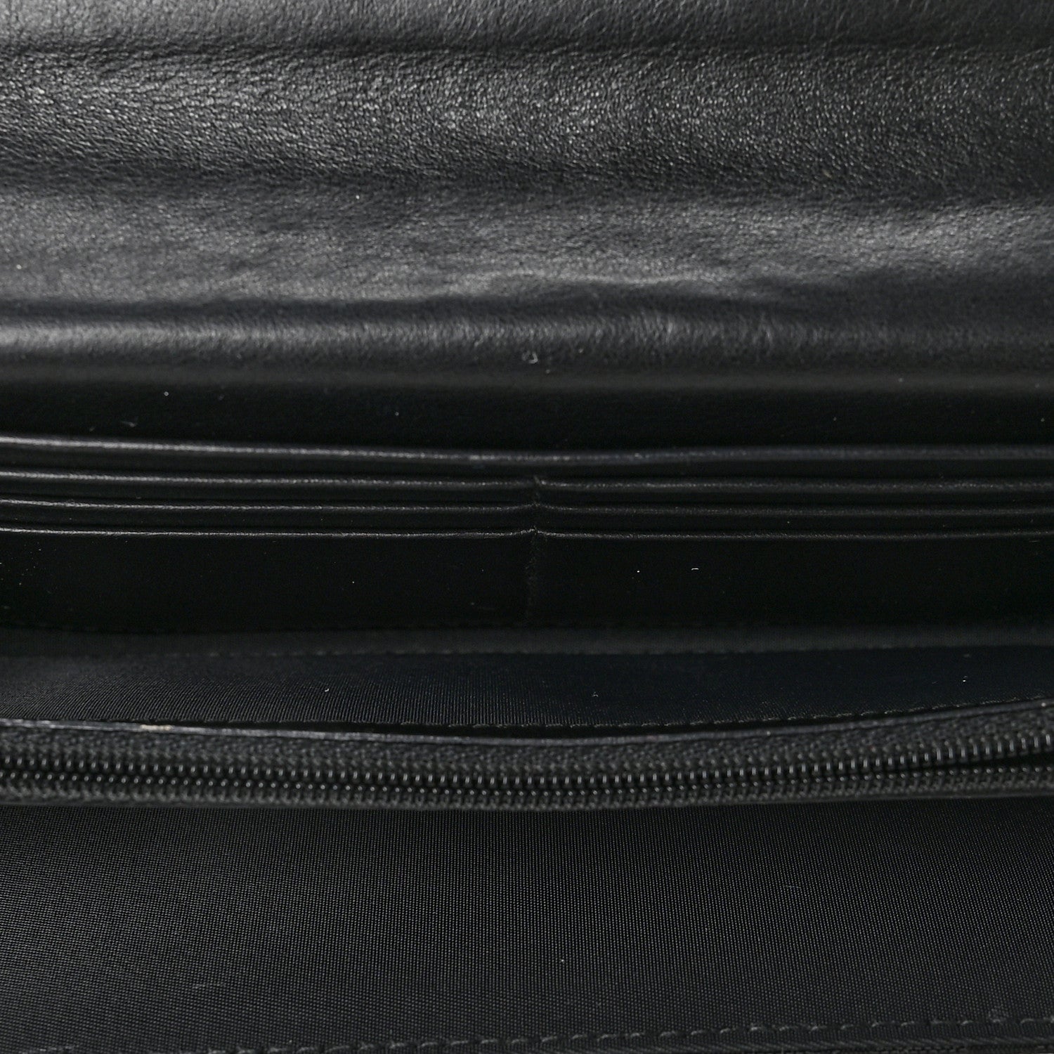 Christian Dior Calfskin Monogram Heart Flap Wallet Black 4 of 5