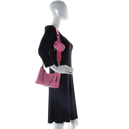 Prada Nylon Re-Edition 2005 Shoulder Bag Begonia 3 of 12