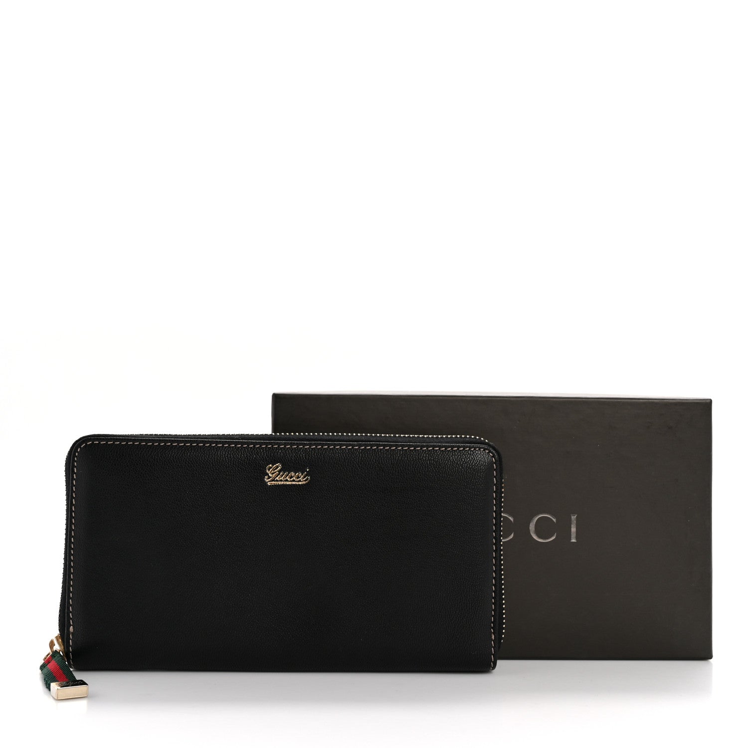 Gucci Calfskin Zip Around Capri Wallet Black 11 of 11
