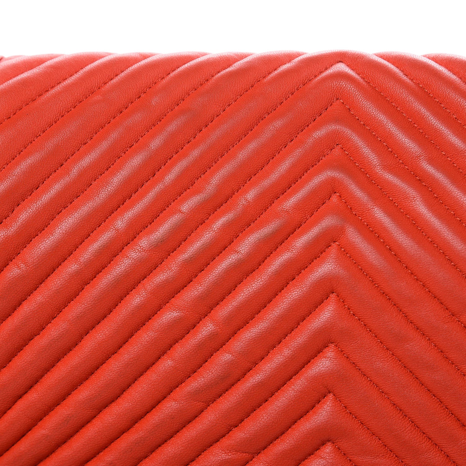 Chanel Wrinkled Lambskin Chevron Quilted Medium Boy Flap Orange 13 of 15