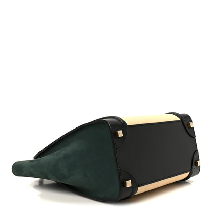 Celine Baby Grained Calfskin Nubuck Micro Tri-Color Luggage Teal 4 of 10