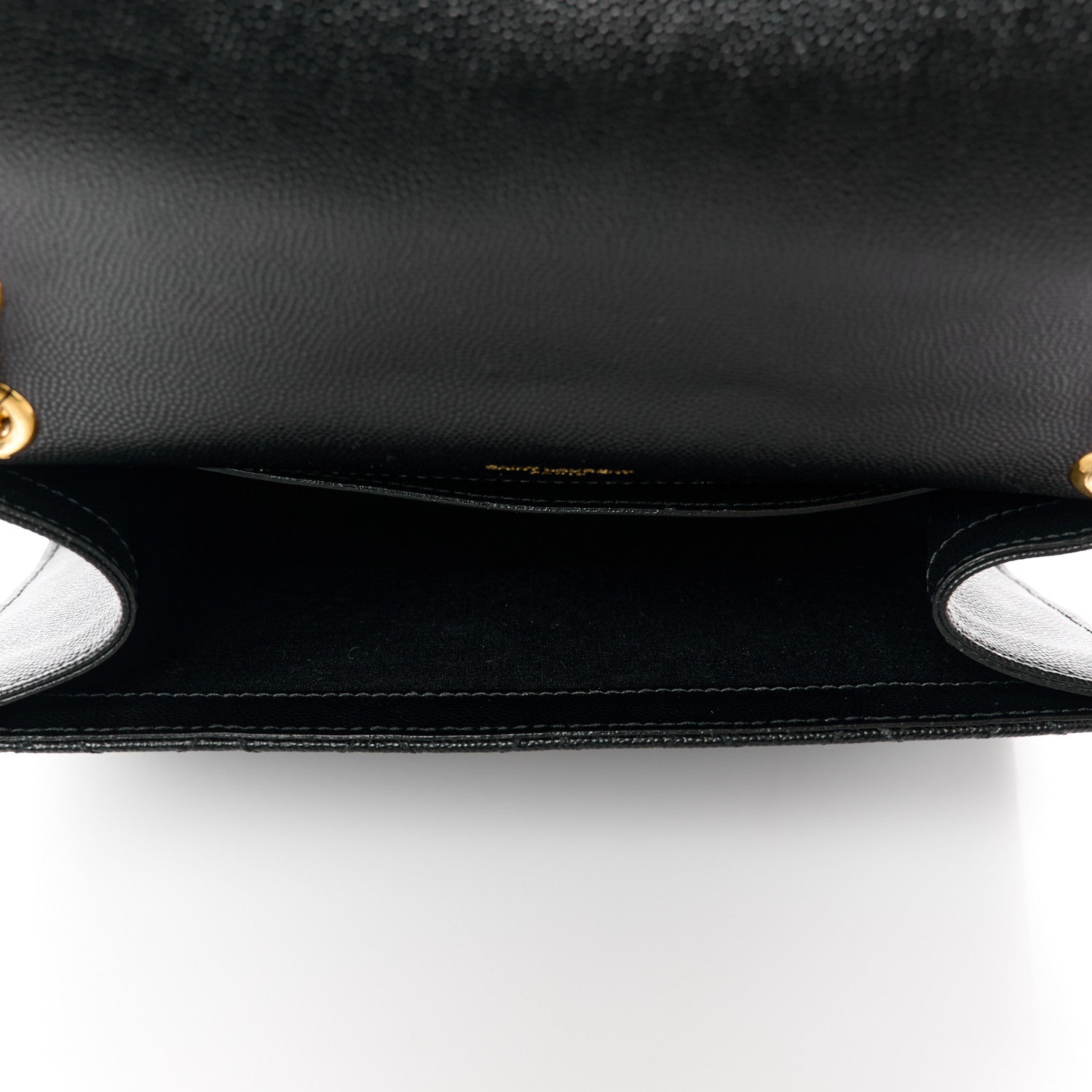 Saint Laurent Grain De Poudre Textured Mixed Matelasse Triquilt Medium Monogram Satchel Black 5 of 11