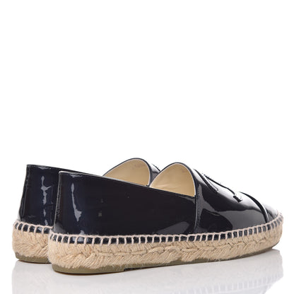 Chanel Patent CC Espadrilles 35 Navy 4 of 11