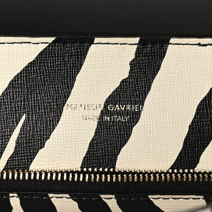 Mansur Gavriel Saffiano Zebra Print Mini Lady Bag Black White 6 of 9