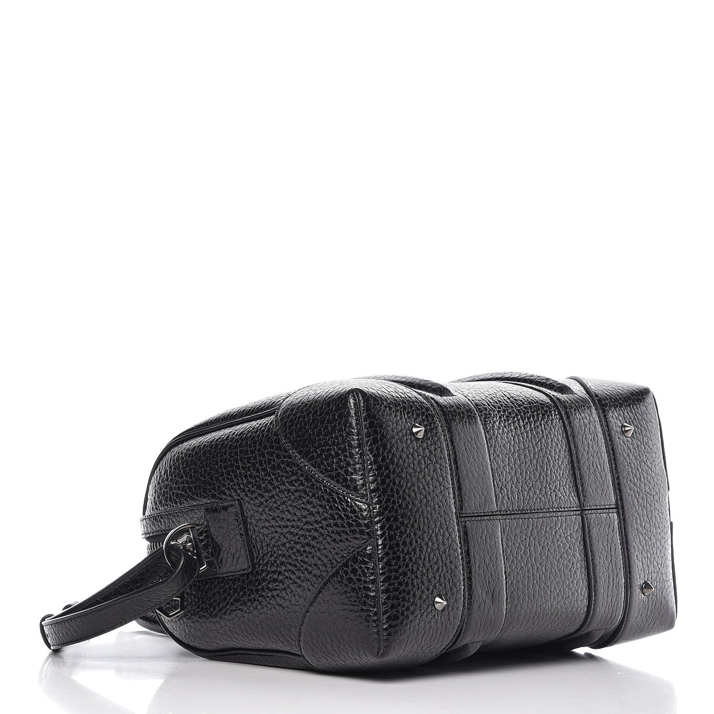 Glazed Pebbled Calfskin Medium Lucrezia Black