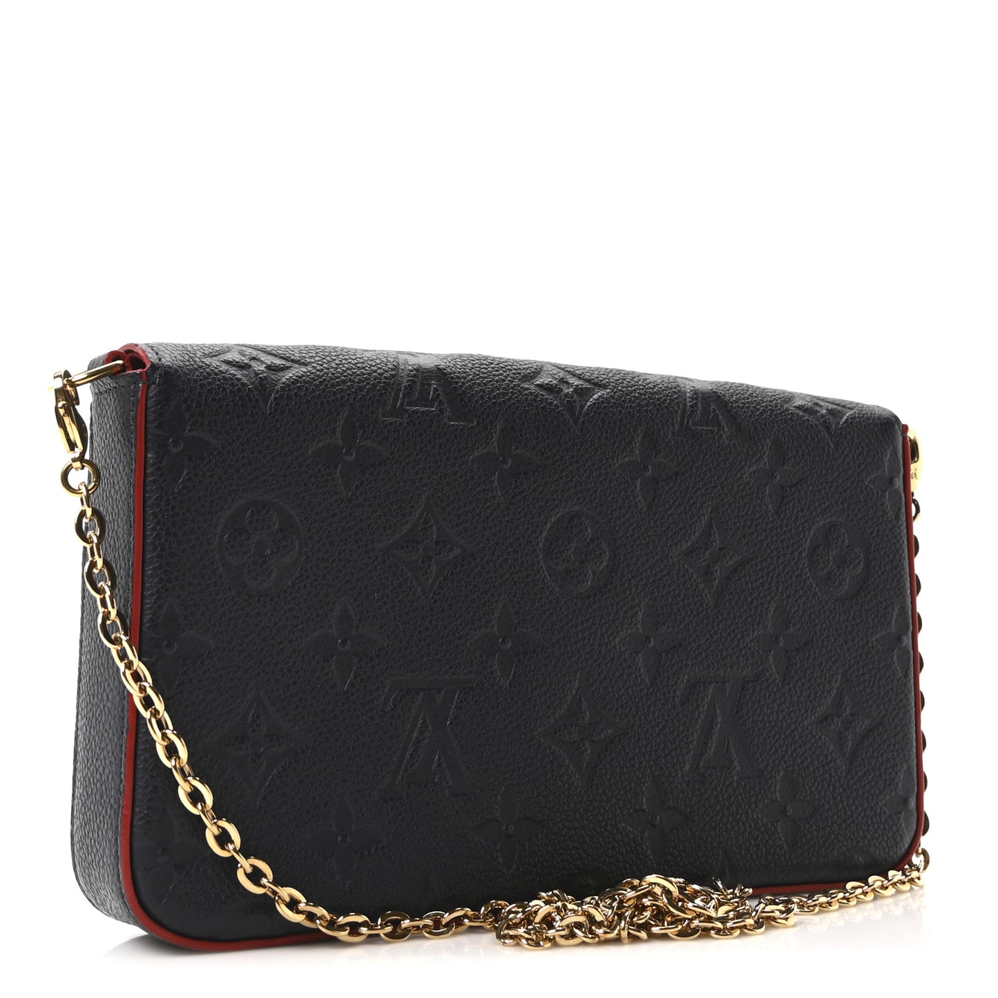 Empreinte Pochette Felicie Chain Wallet Marine Rouge
