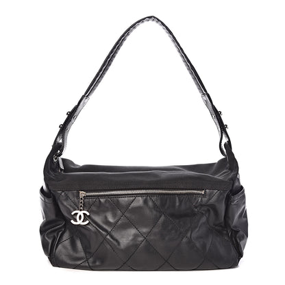 Chanel Coated Canvas Paris Biarritz Hobo Black 1 of 10