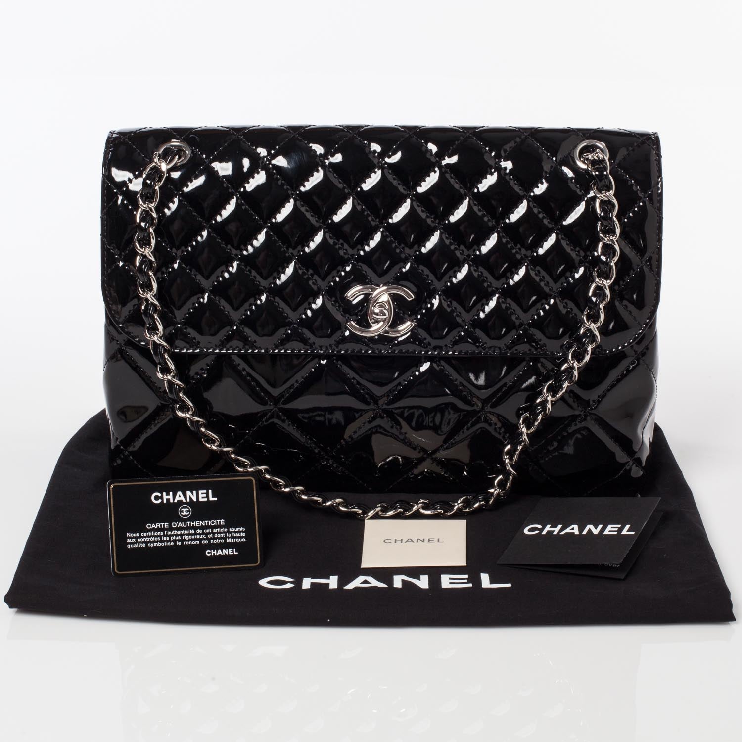 Chanel Vinyl Quilted In the Business Flap Bag Black 11 of 11