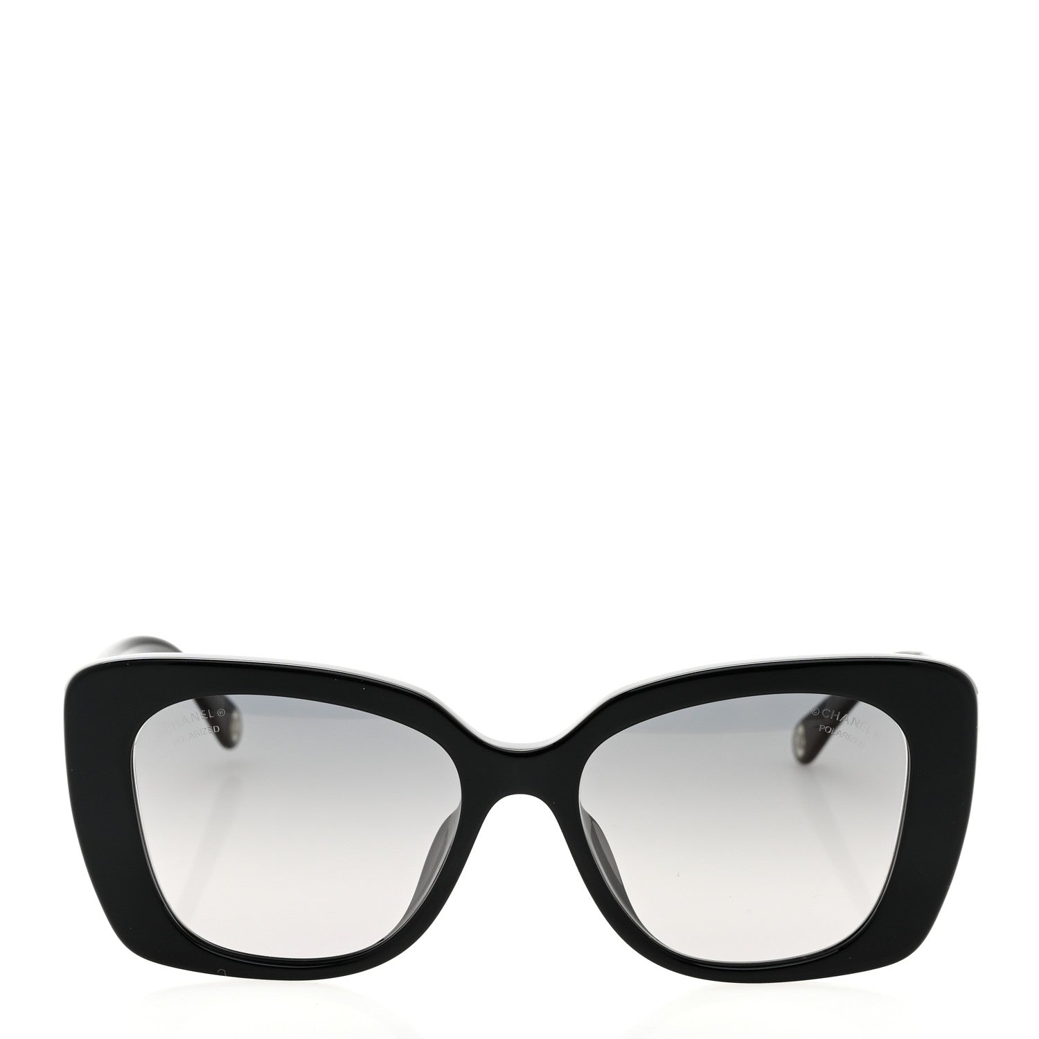 Chanel Acetate Polarized Rectangle Sunglasses 5504A Black 2 of 7