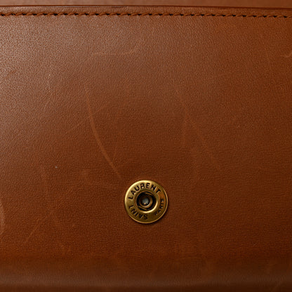 Saint Laurent Shearling Monogram Phone Holder Crossbody Brown 10 of 10