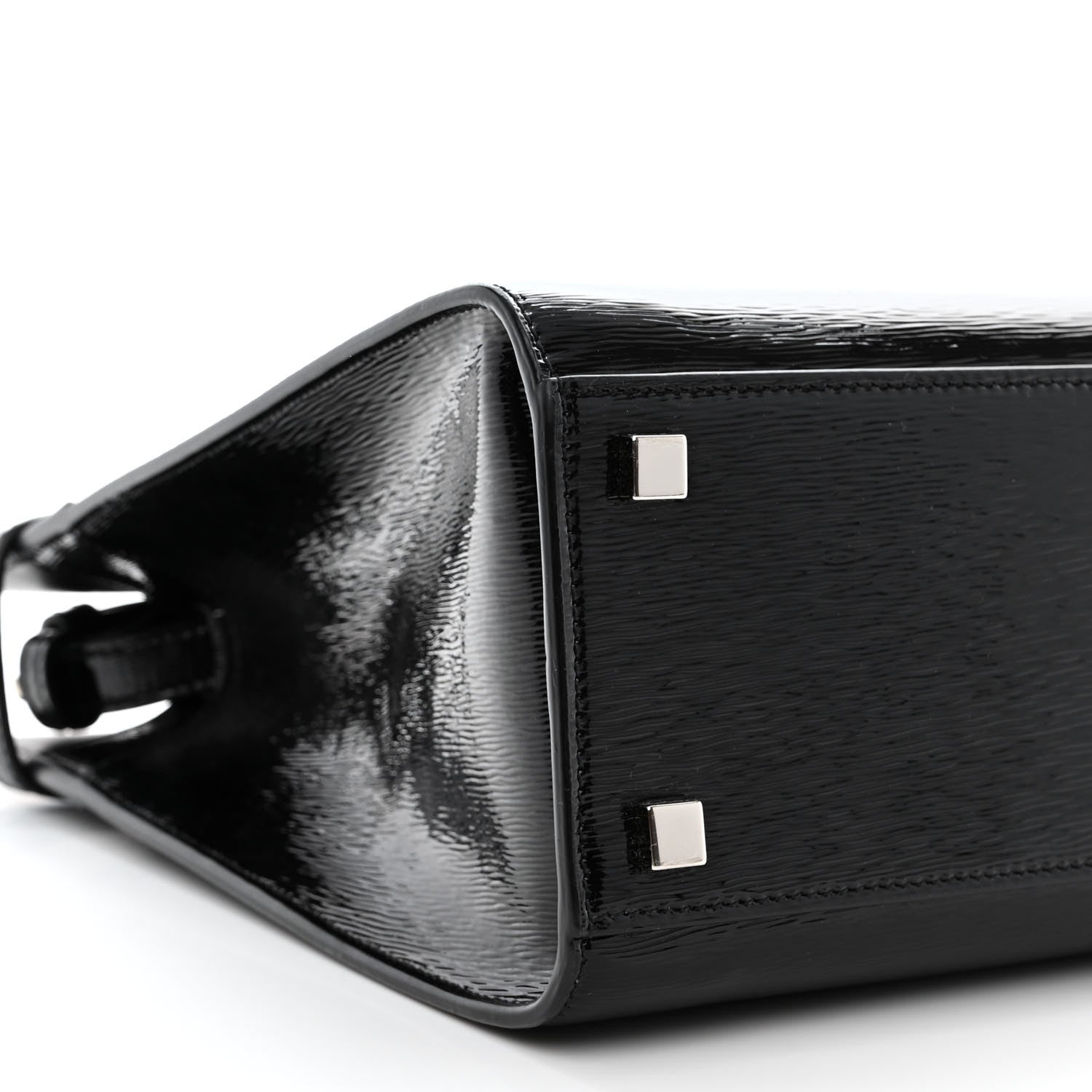 Saint Laurent Patent Small Manhattan Shopper Tote Black 9 of 10