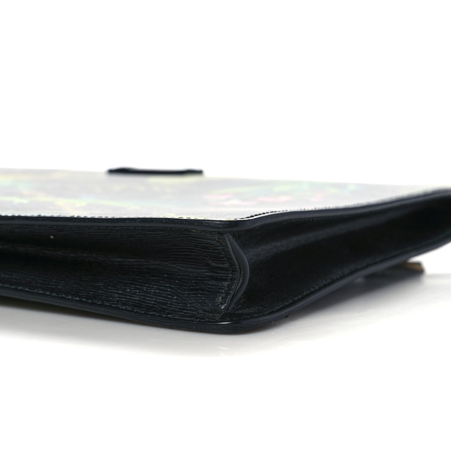 Calfskin Tropical Print Messenger Black