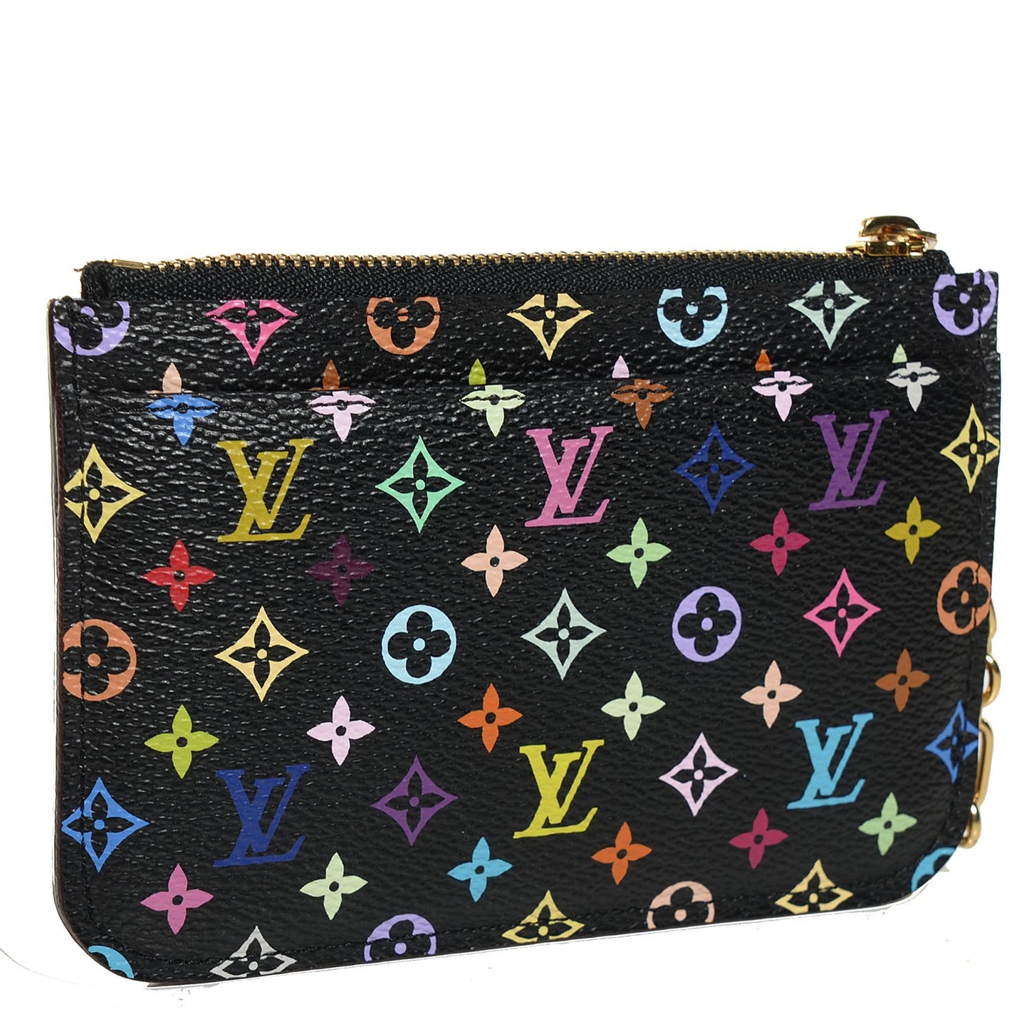 Monogram Multicolor Key Pouch Black Violet