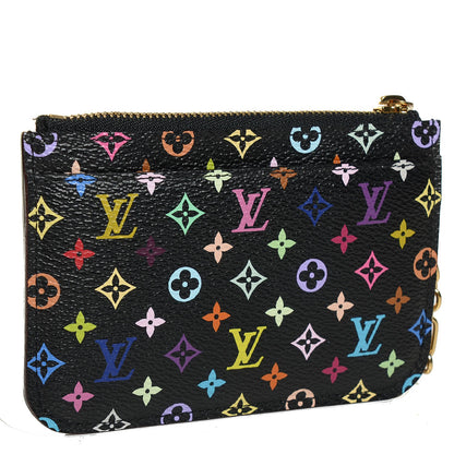 Louis Vuitton Monogram Multicolor Key Pouch Black Violet 3 of 6