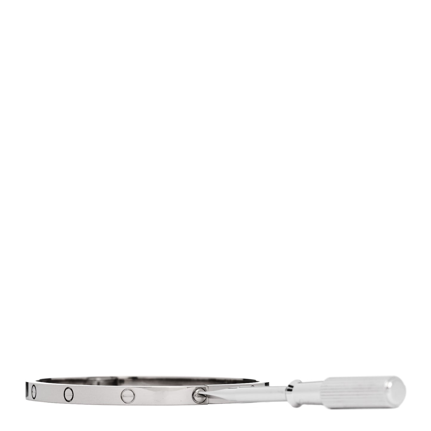 18K White Gold Small LOVE Bracelet 16