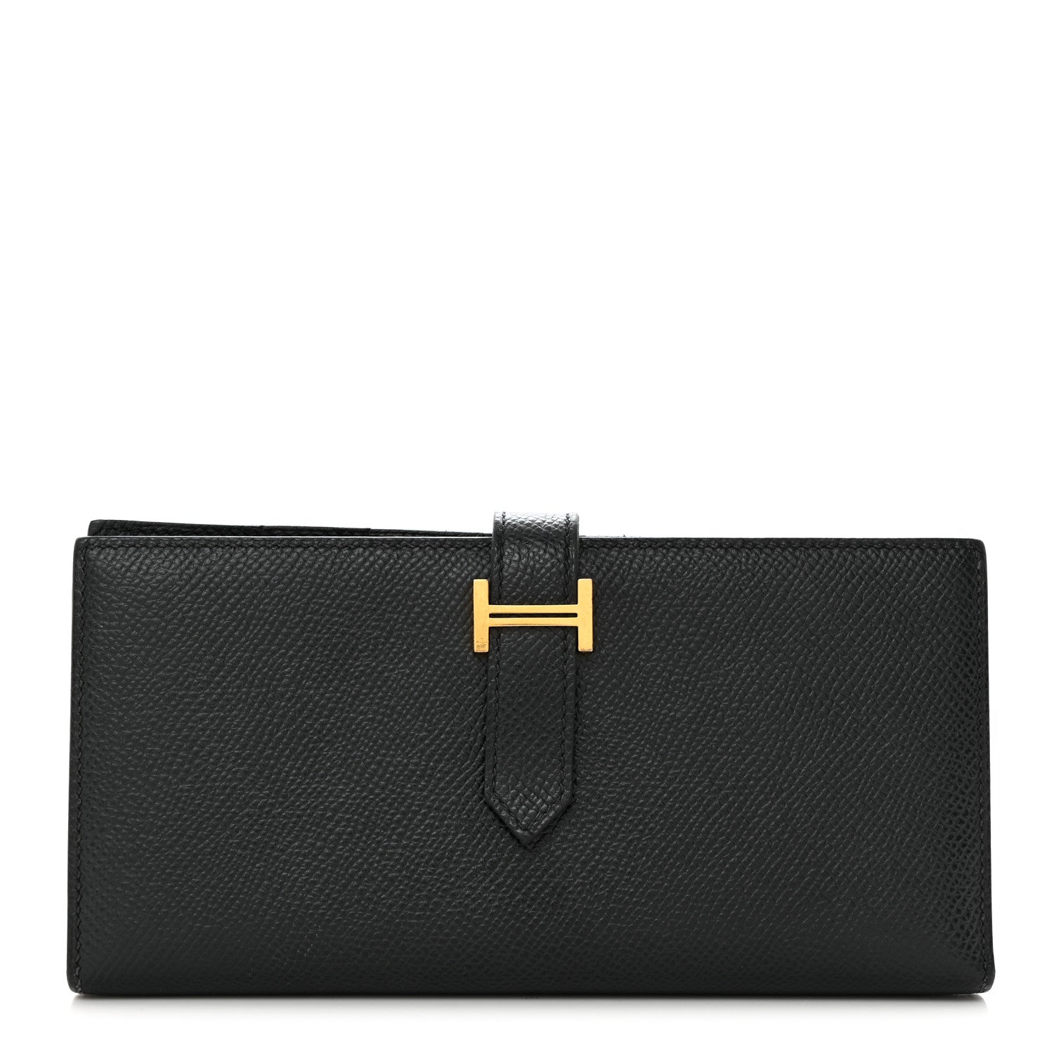 Hermes Epsom Bearn Gusset Wallet Black 1 of 8