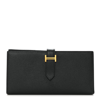 Hermes Epsom Bearn Gusset Wallet Black 1 of 8