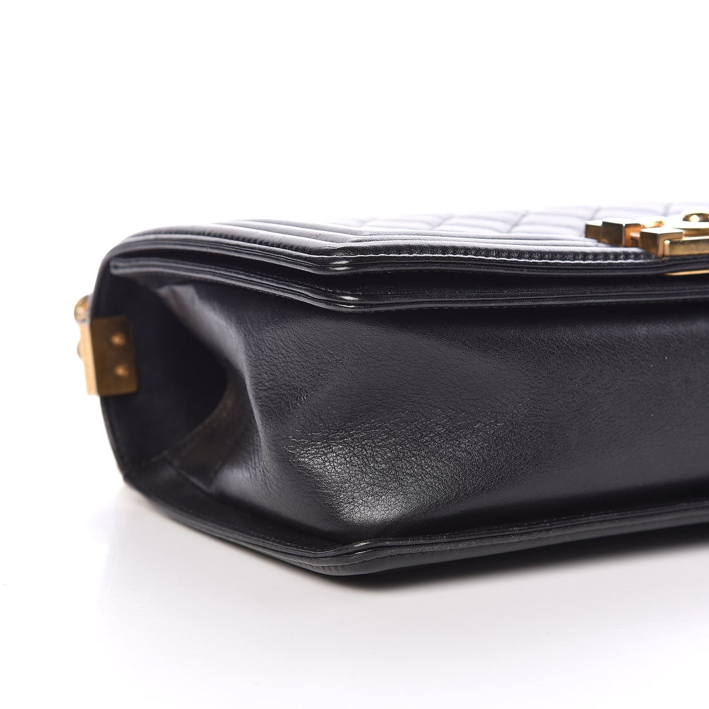 Calfskin Quilted Medium Boy Flap Black