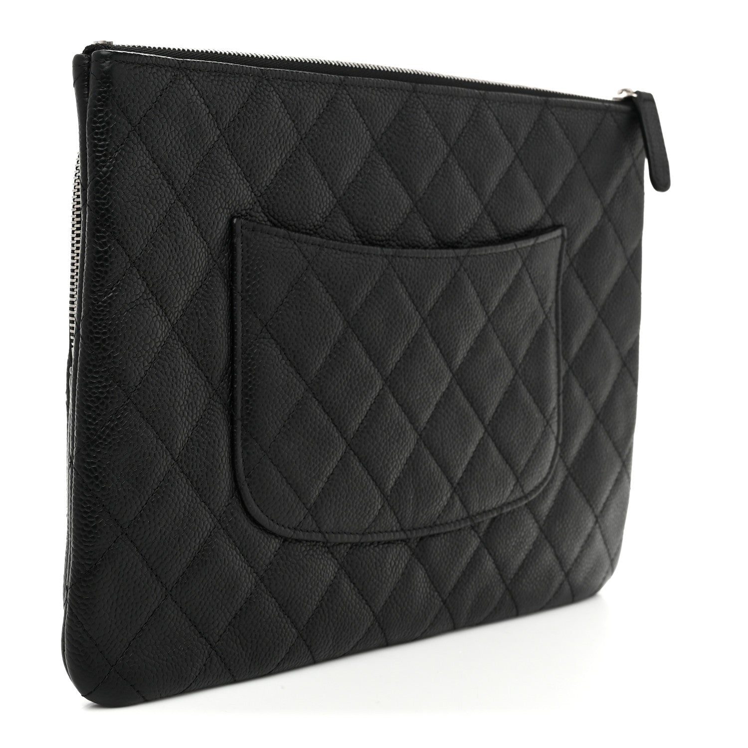 Chanel Caviar Quilted Zipped Multi Pouch Black 3 of 8