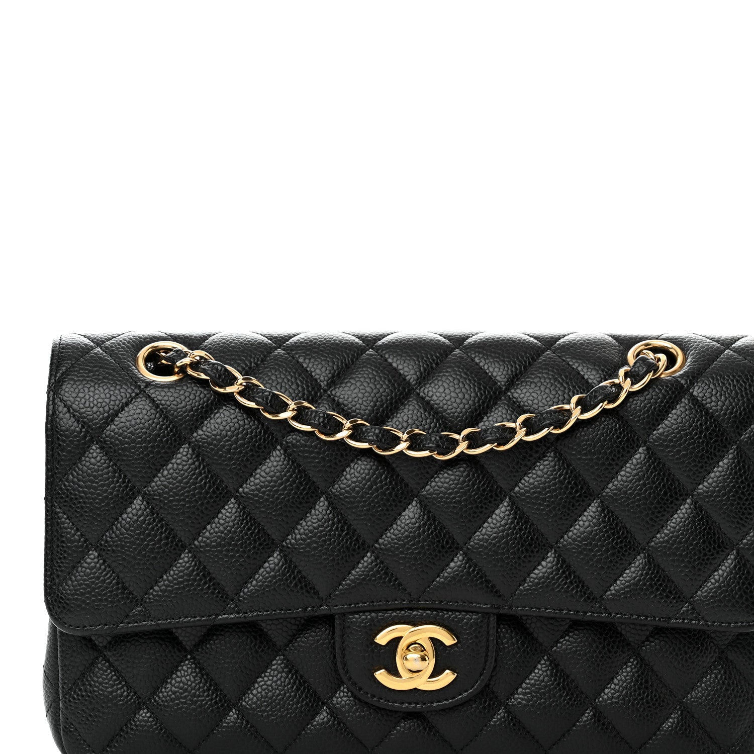 Chanel Caviar Quilted Medium Double Flap Black 8 of 10