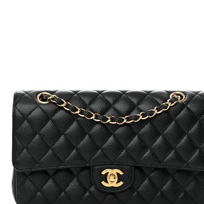 Chanel Caviar Quilted Medium Double Flap Black 8 of 10