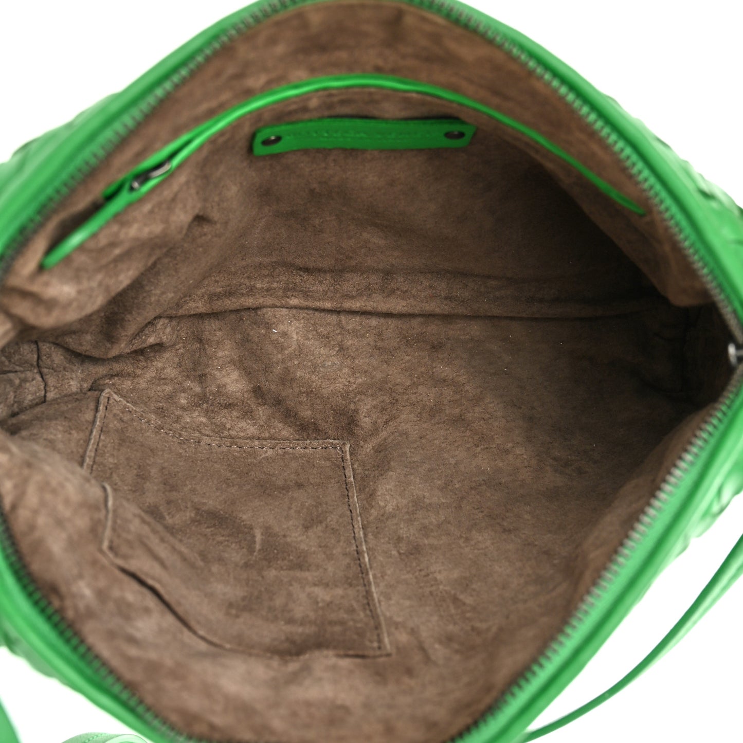 Nappa Intrecciato Nodini Crossbody Messenger Green