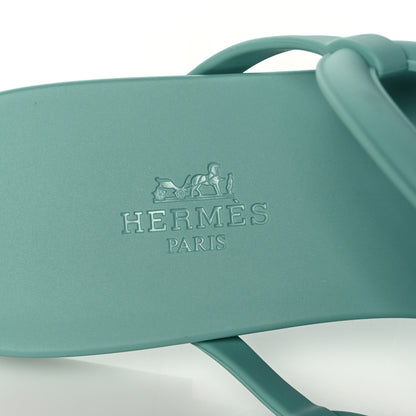Hermes Rubber Womens Egerie Sandals 39 Vert Embrun 7 of 9