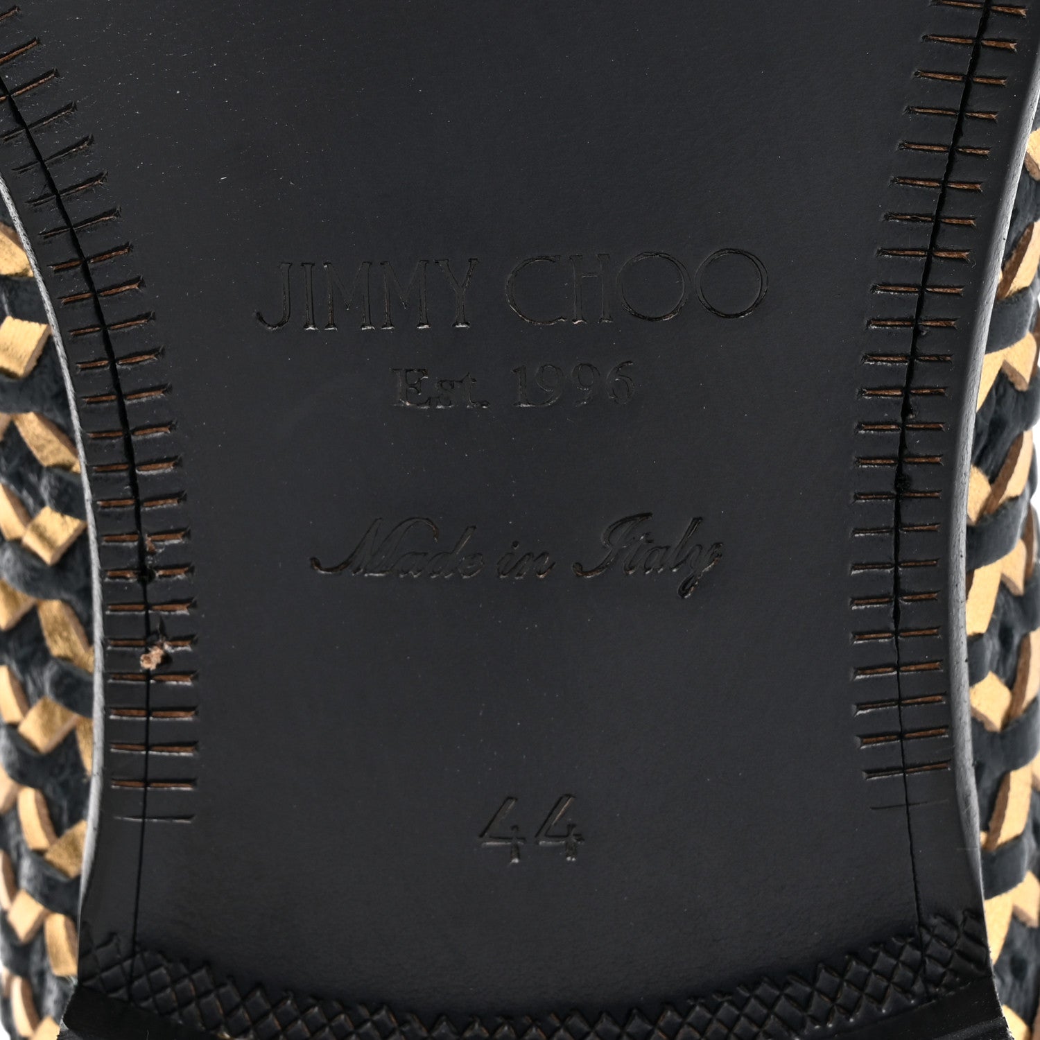 Jimmy Choo Nappa Womens Mens Foxley Tassel Loafers 44 Official Navy Gold 6 of 10