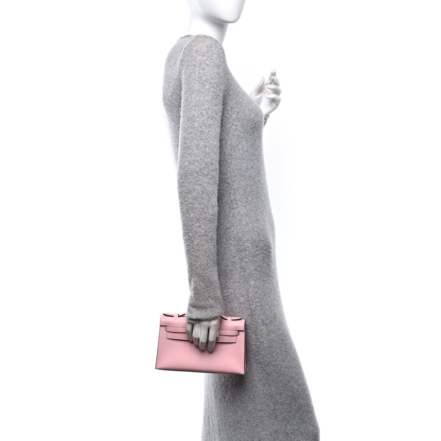 Hermes Swift Kelly Pochette Clutch Rose Sakura 3 of 12