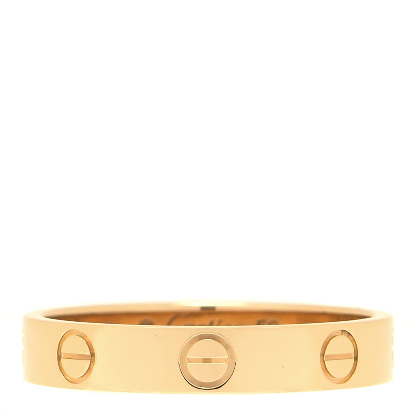 18K Yellow Gold 3.5mm LOVE Wedding Band Ring 56 7.5