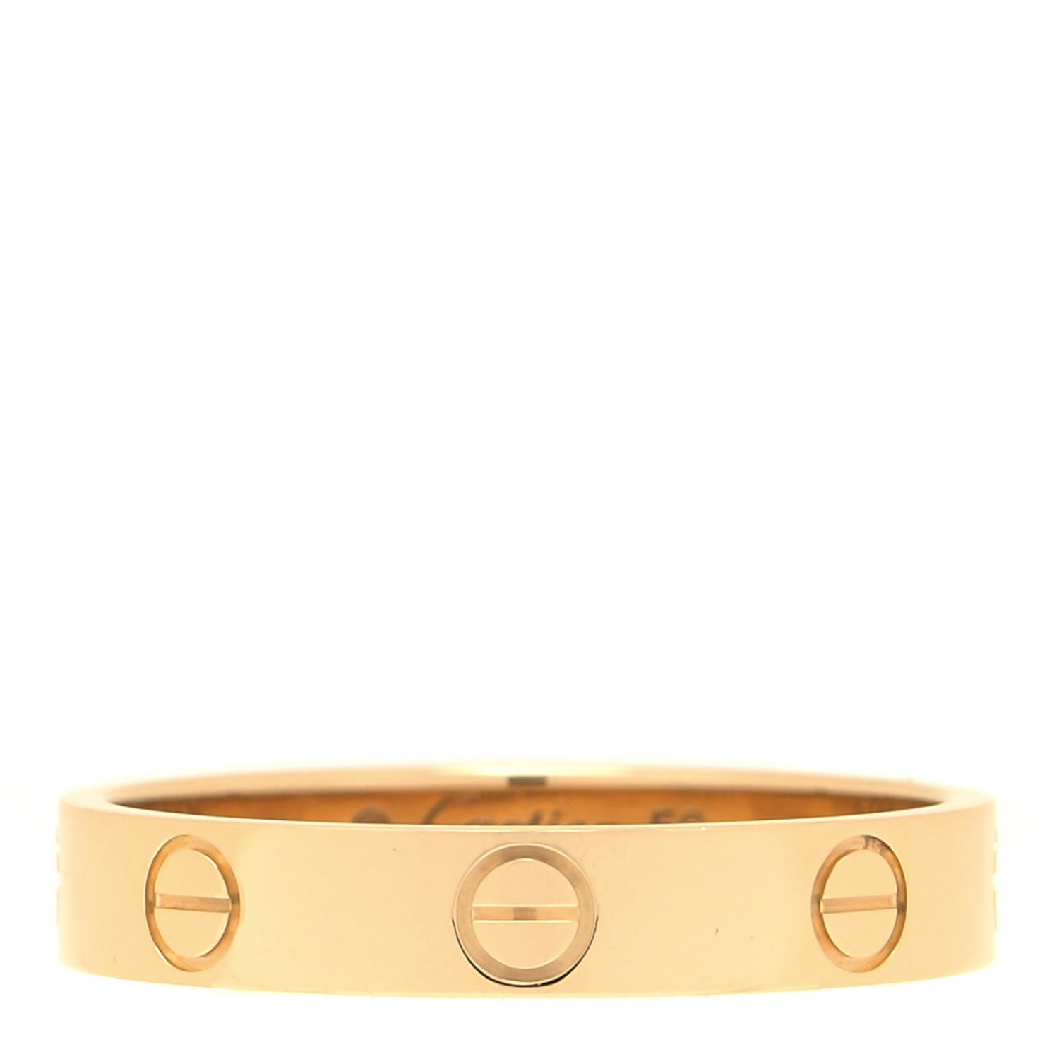 Cartier 18K Yellow Gold 3.5mm LOVE Wedding Band Ring 56 7.5 1 of 4