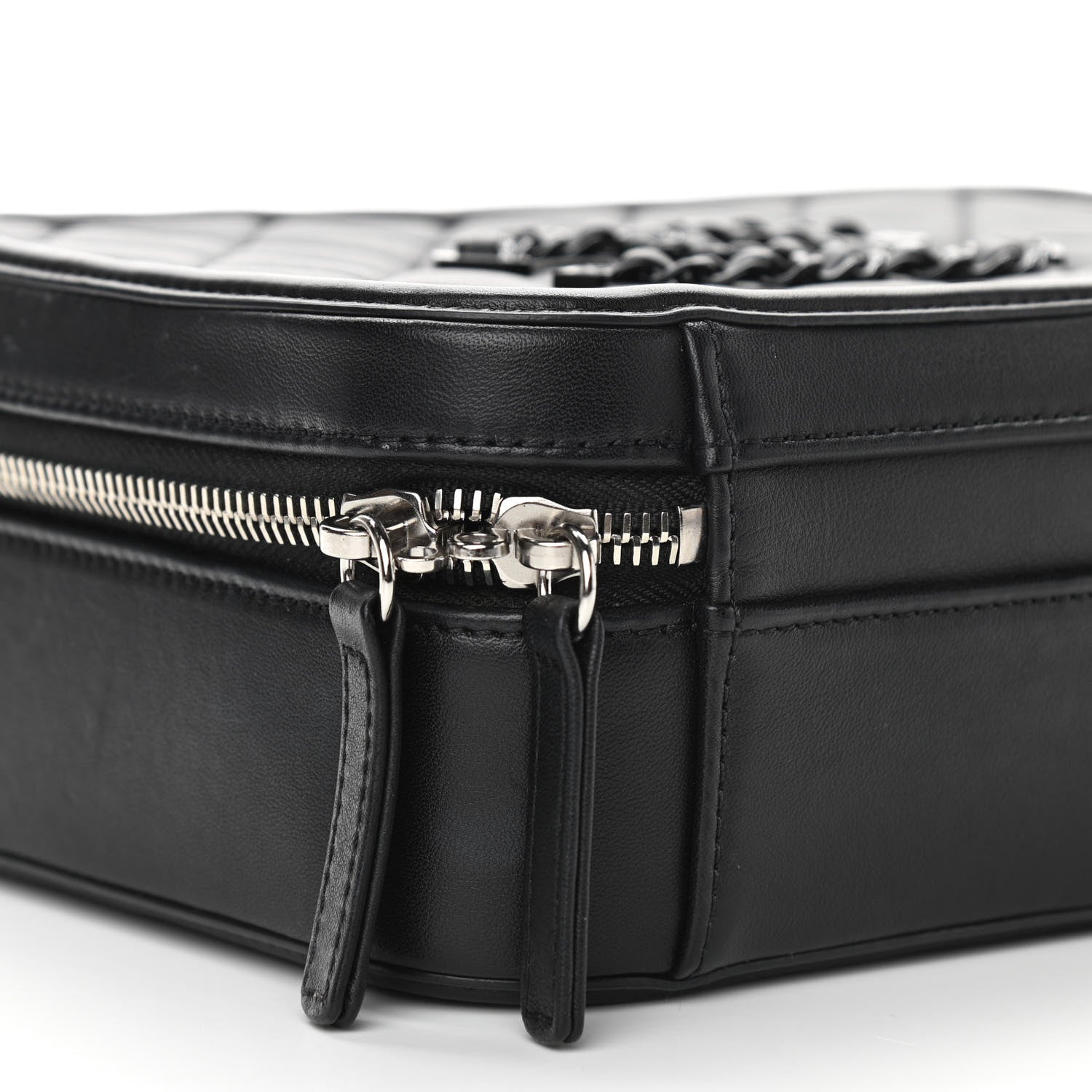 Chanel Lambskin Quilted Medium CC Filigree Vanity Case Black 5 of 11