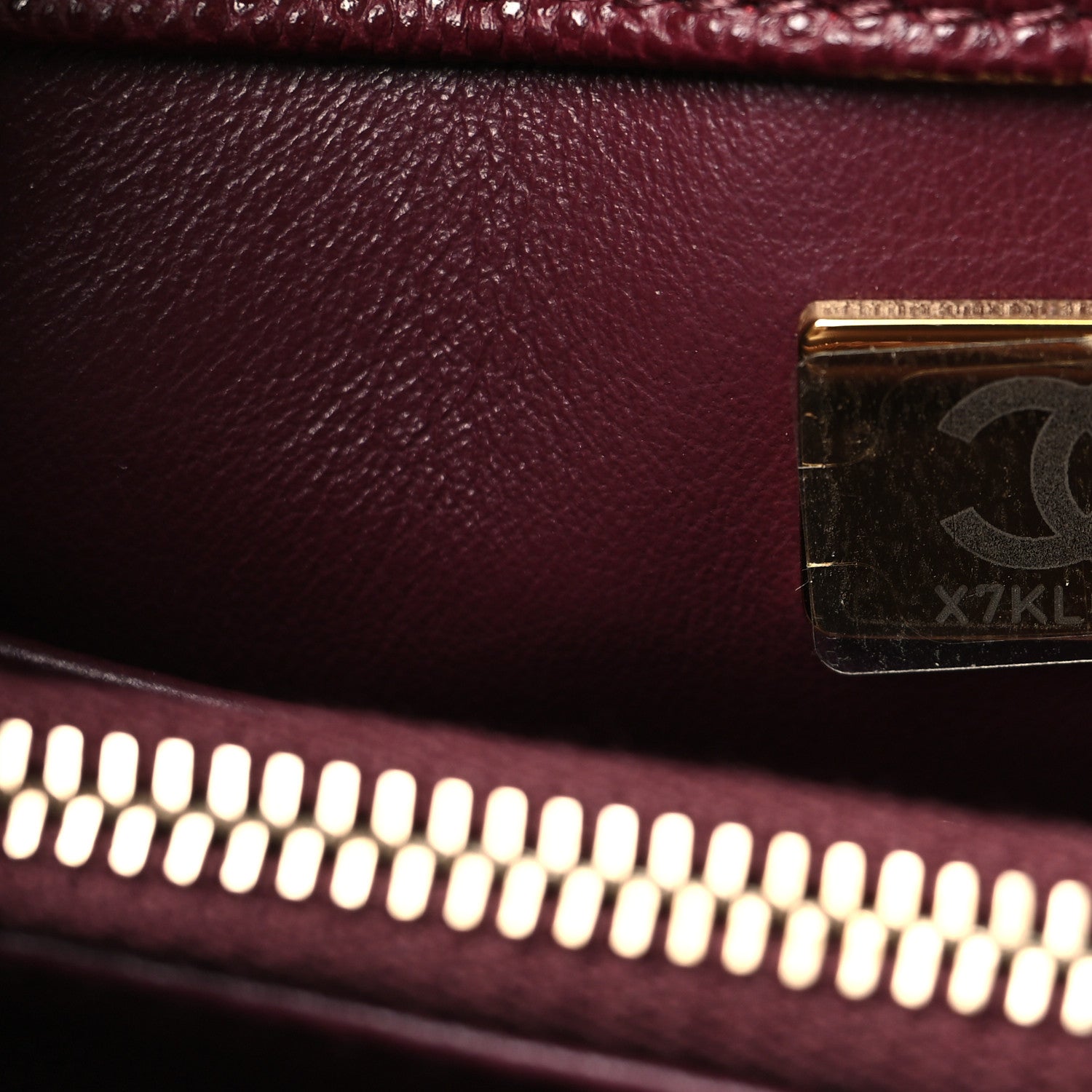 Chanel Caviar Quilted Small Coco Handle Flap Burgundy 7 of 11