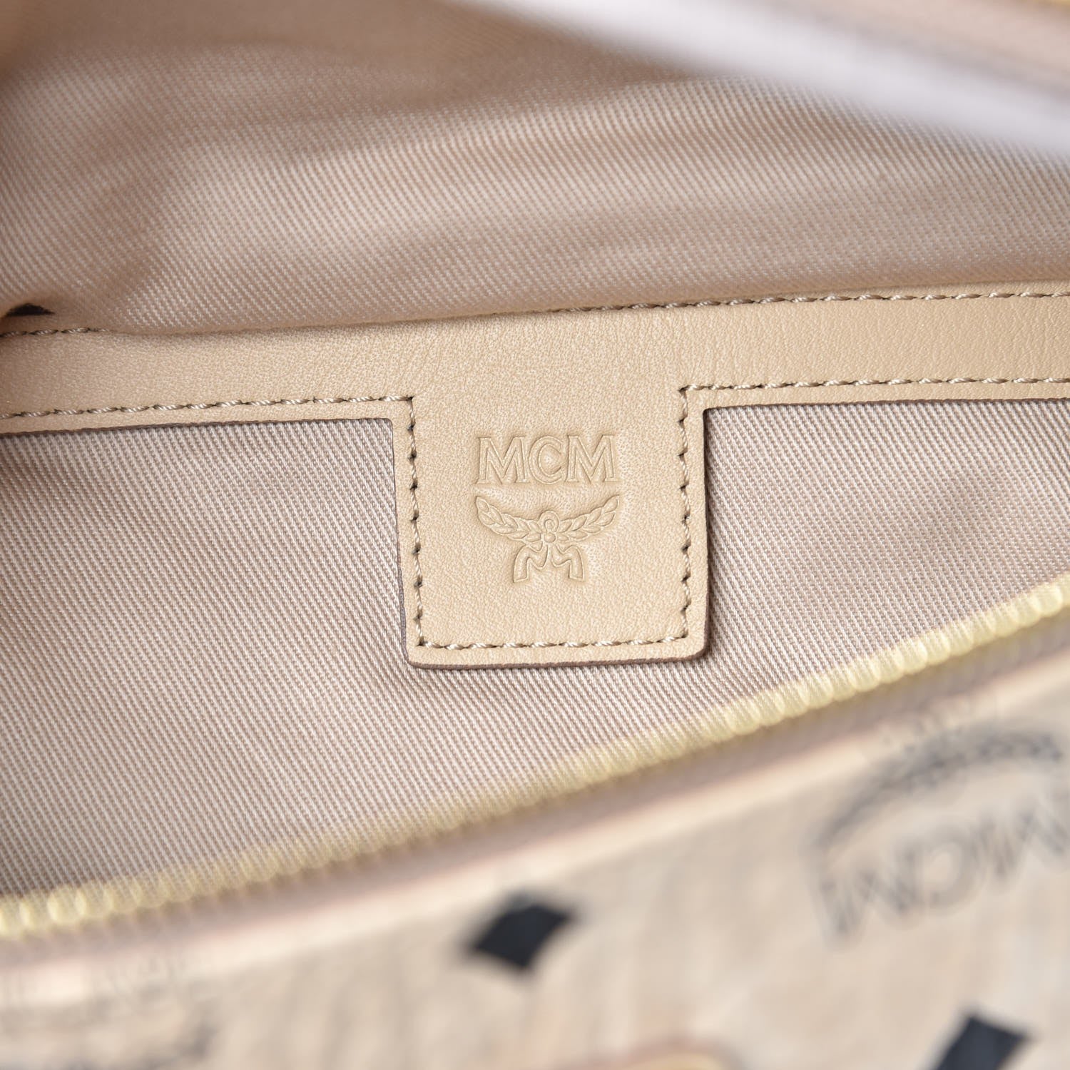 MCM Visetos Stark Belt Bag Beige 6 of 8