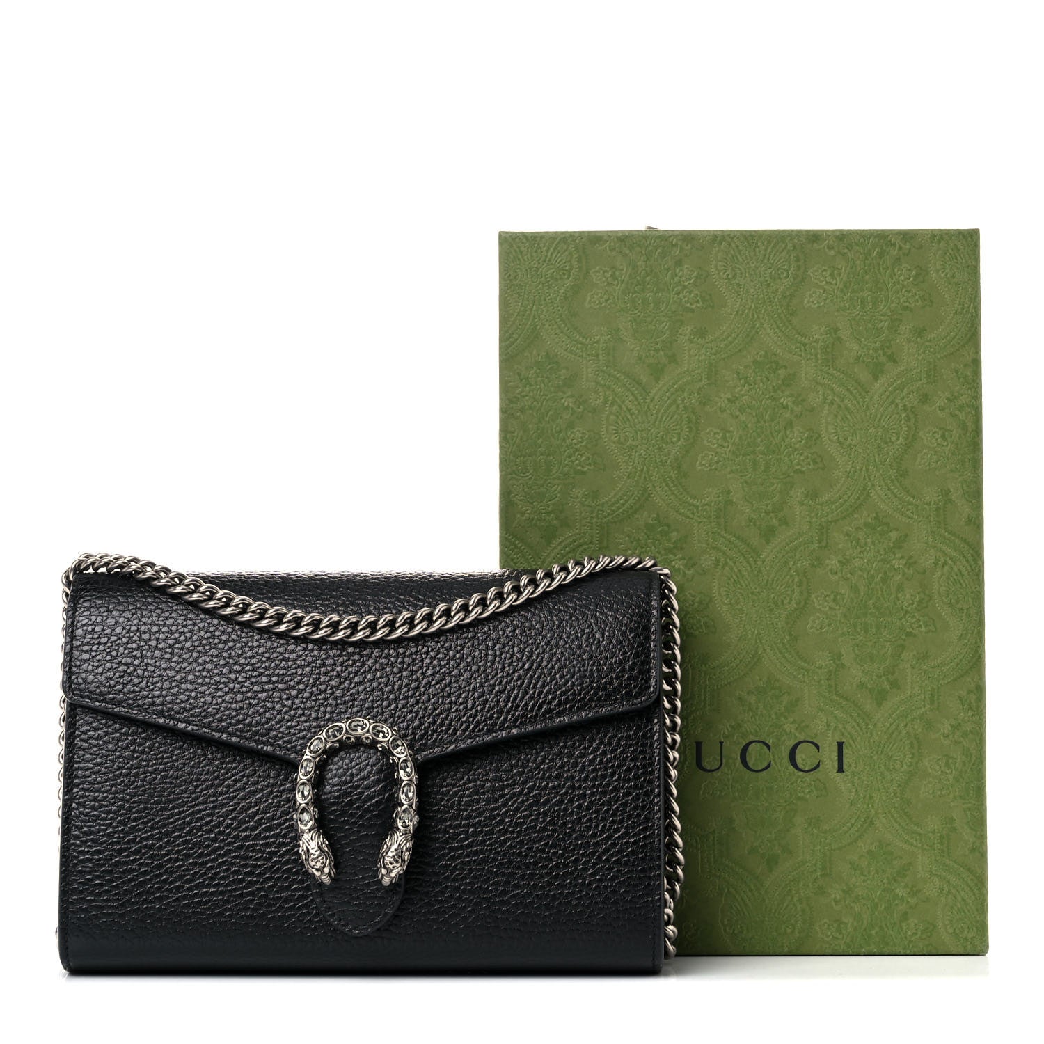 Gucci Calfskin Mini Dionysus Chain Wallet Black 10 of 10