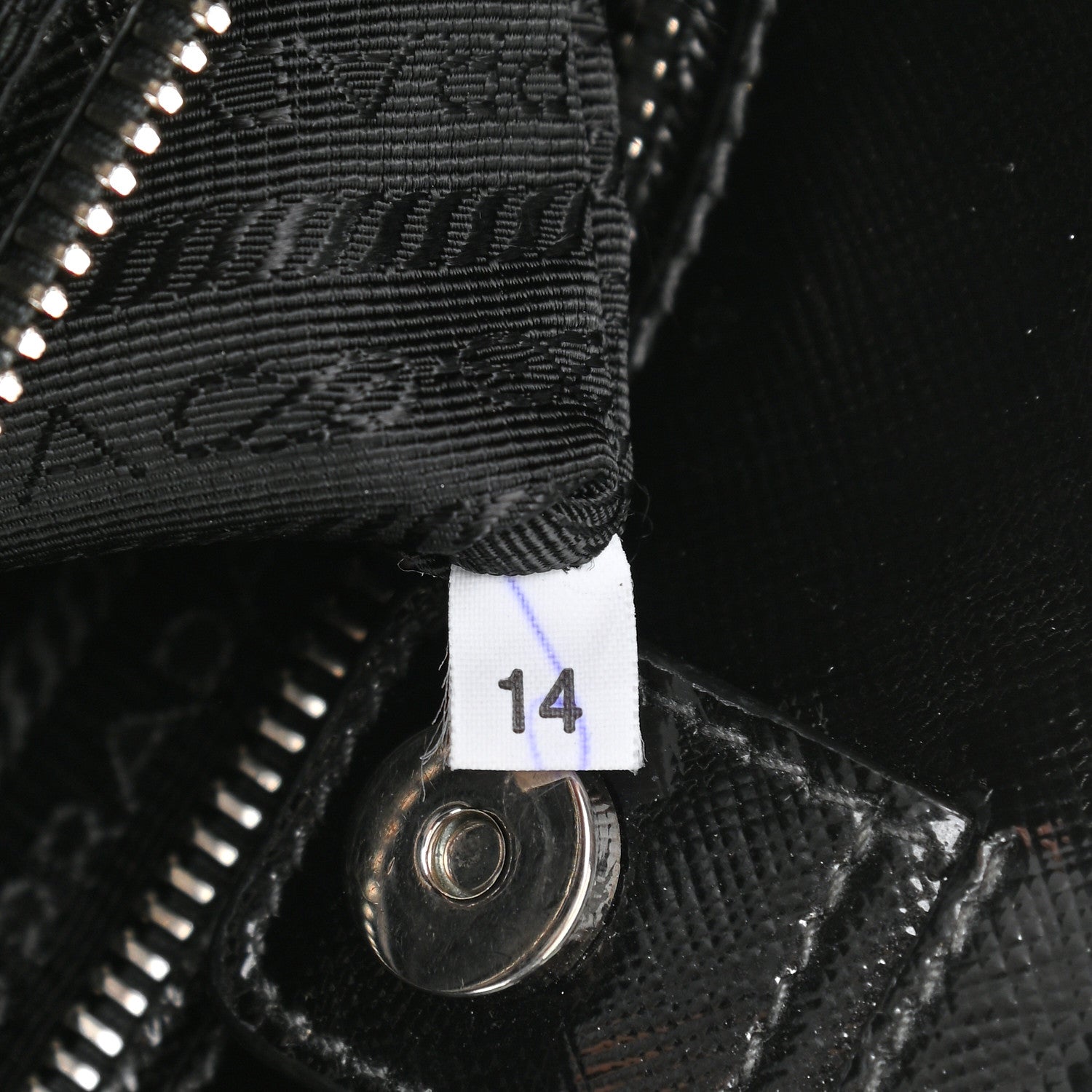 Prada Saffiano Vernice Crystal Bag Black 7 of 8